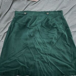 ModCloth Emerald Green A-Line Skirt with Front Pockets sz 1X
